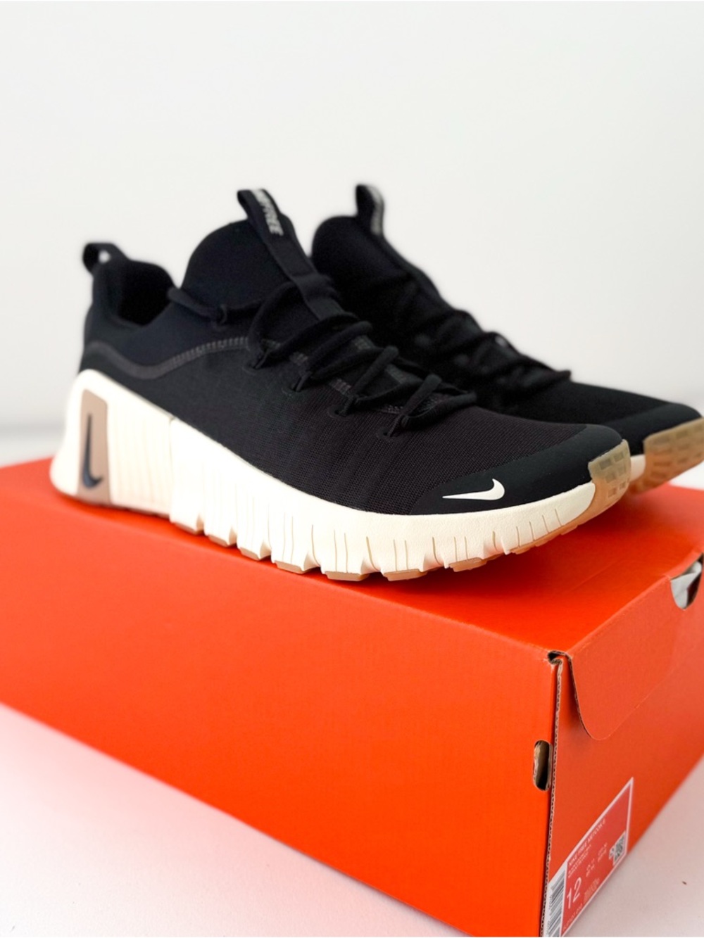 New Nike Free Metcon 6 Training and Lifting Shoes Black Coconut Size 12 - Picture 3 of 12